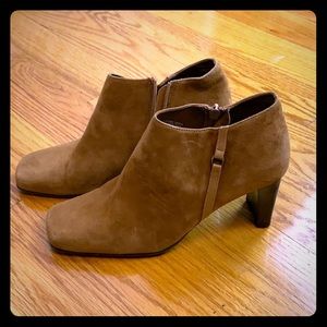 Tan suede ankle boots